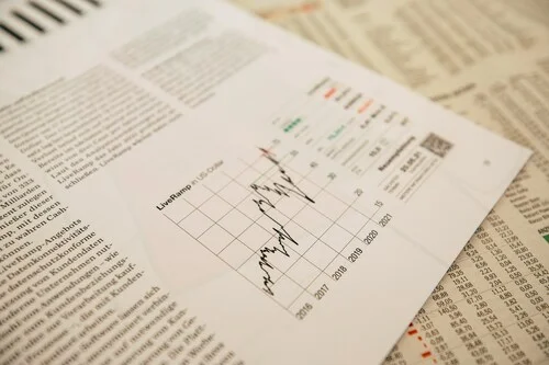 A book page with a chart